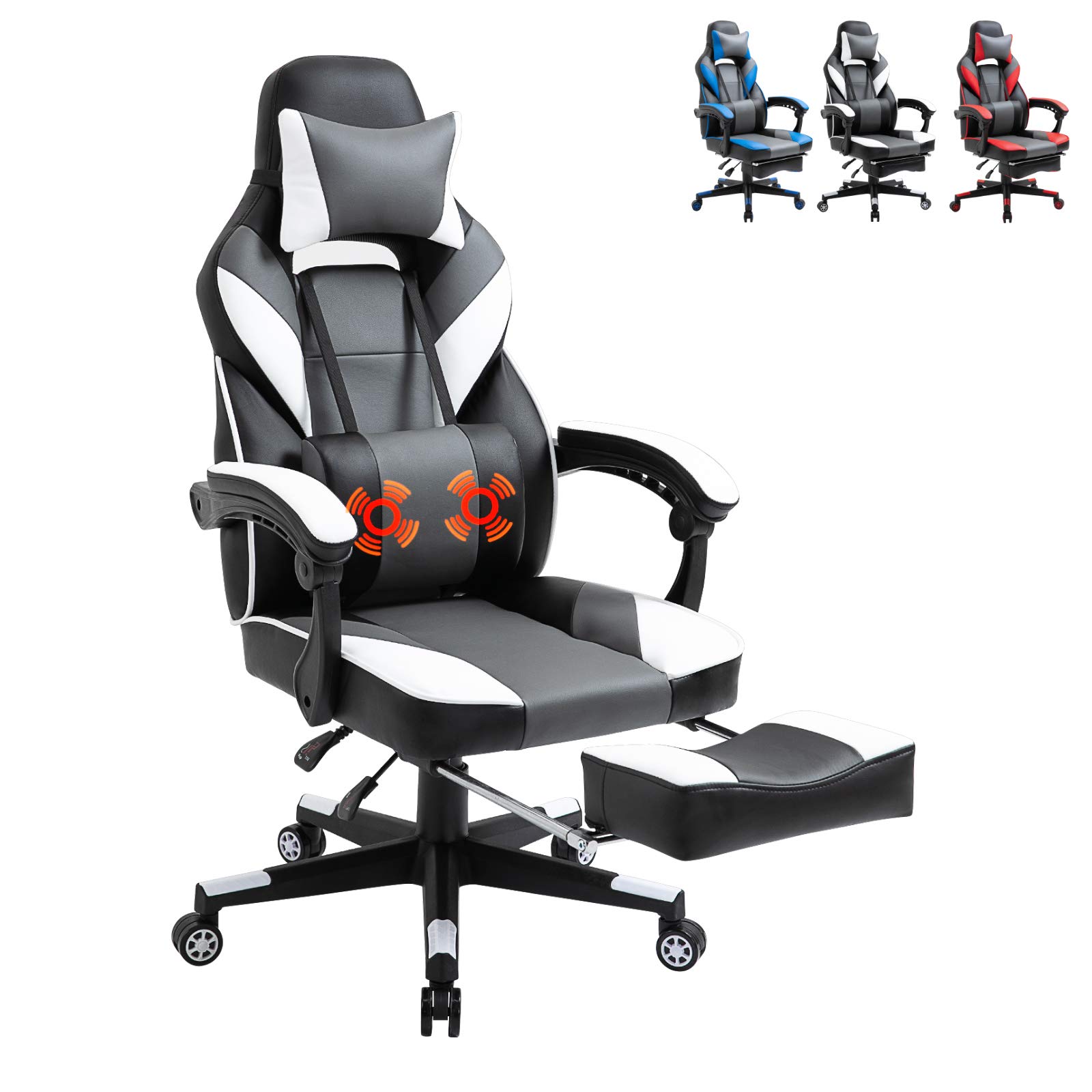 Buy Ergonomic Gaming Chair Video Massage Lumbar Pillow PC Chair Racing
