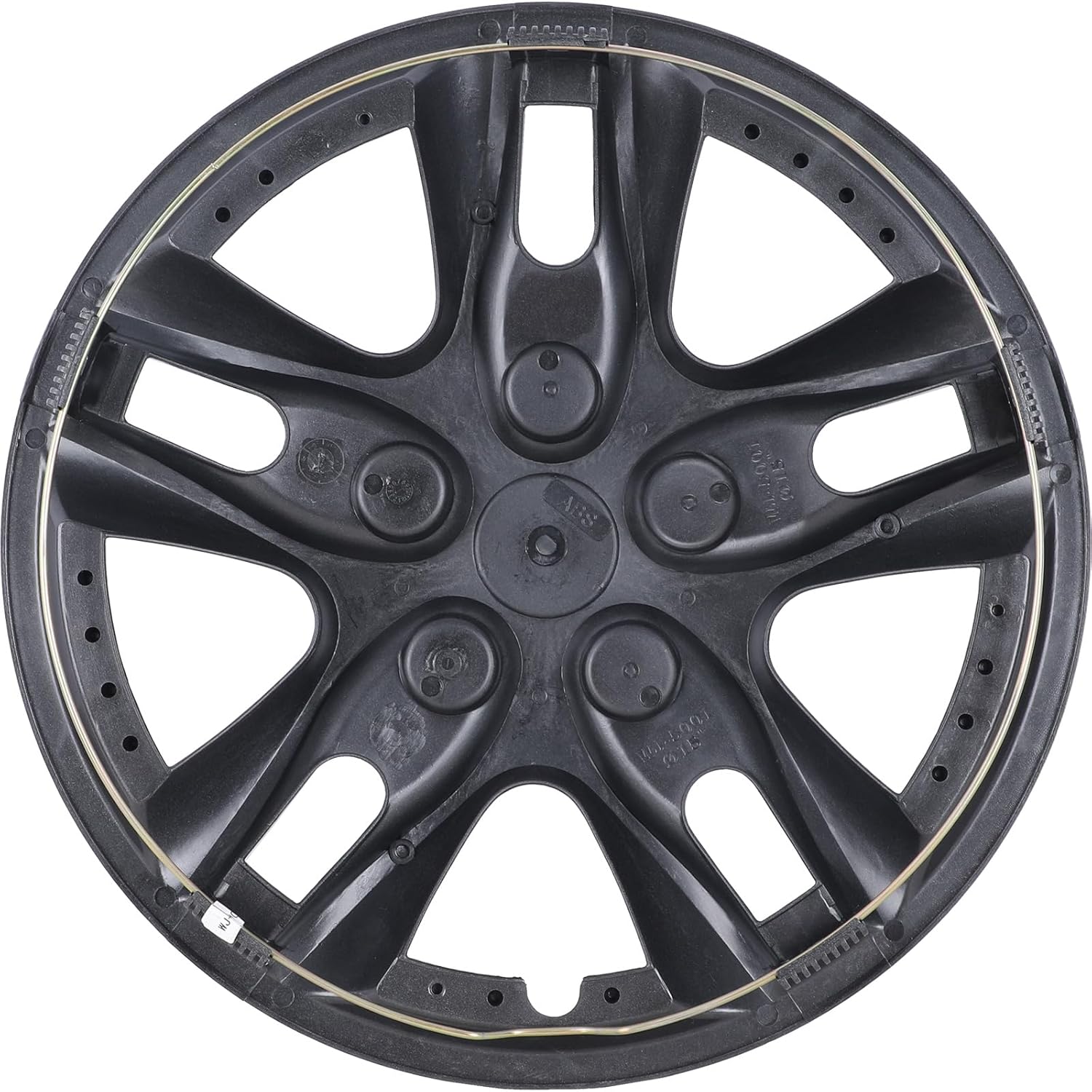 AUTOWIKI 12 Inches Wheel Rim Cover Hubcaps Set of 4, Wheel Cover Replacement R12 Hubcaps, Car Truck SUV Black Lacquer Hub Accessories