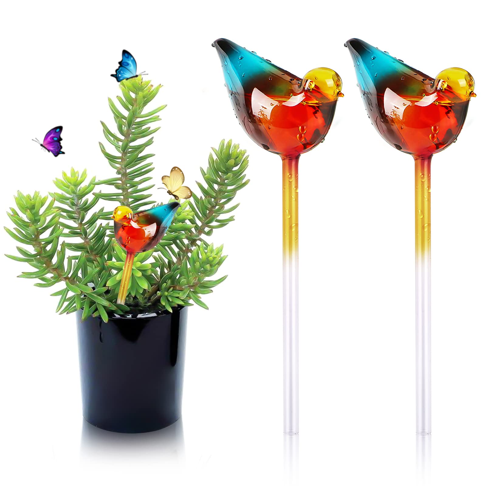 GWAWG Globes D'Arrosage Automatique Pour Plantes - Lot De 4 Ampoules Goutte à Goutte, Intérieur Et Extérieur