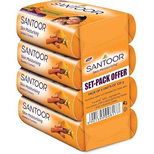 Santoor Skin Care Soap 125g Pack of 4