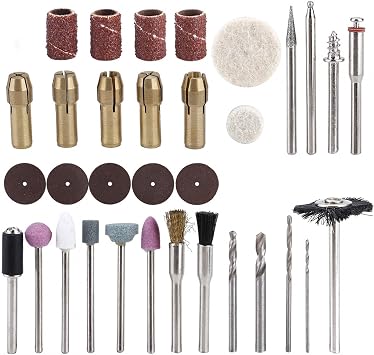 Cordless Rotary Tool Accessory, 34 Pcs Variable Speed Electric Rotary Tool Accessory, Mini Rotary Multi-Tool Kit with Variable Speed, DIY Mini Grinder Kit for Polishing Cleaning and Engraving