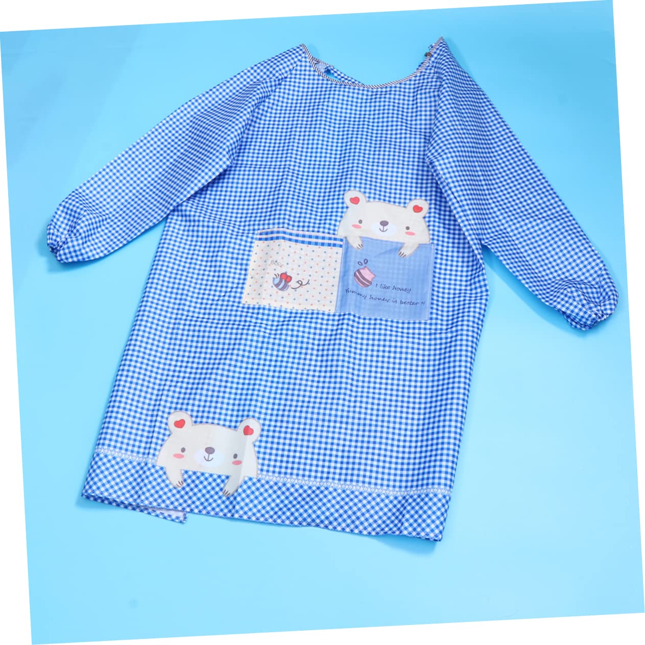 GRIRIW Beautiful Apron Material Apron Scrub Uniform Doctor Work Clothes Korean Version Coverall Apron Simple Apron Long Sleeve Apron Reverse Dressing Anti-greasy