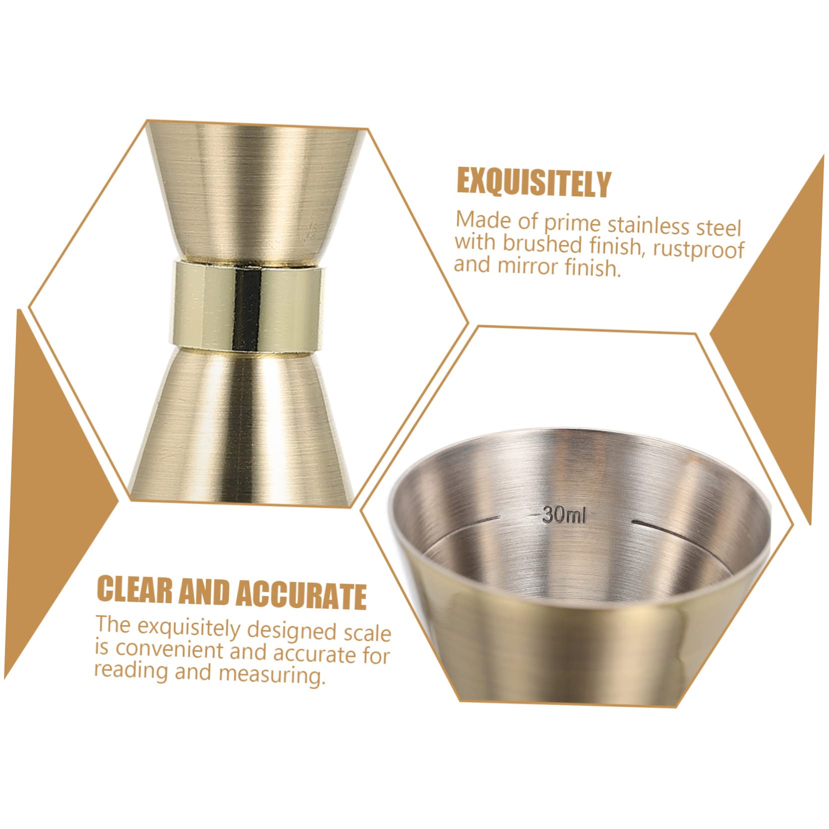 Alipis Stainless Steel Wine Measurer Jigger Cup Cocktail Jigger for Easy Measurement