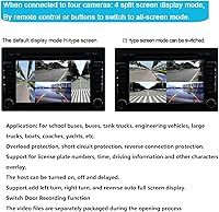 Vista 5 de Divisor de video de 4 canales, 1080P AHD 4 cámaras de control de video para cámaras de automóvil, interruptor de imagen, caja combinadora