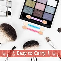 Vista 29 de MORGLES Aplicadores de sombra de ojos de doble cara, 50 brochas de sombra de ojos de 2.4 pulgadas para mujeres y niñas, color negro