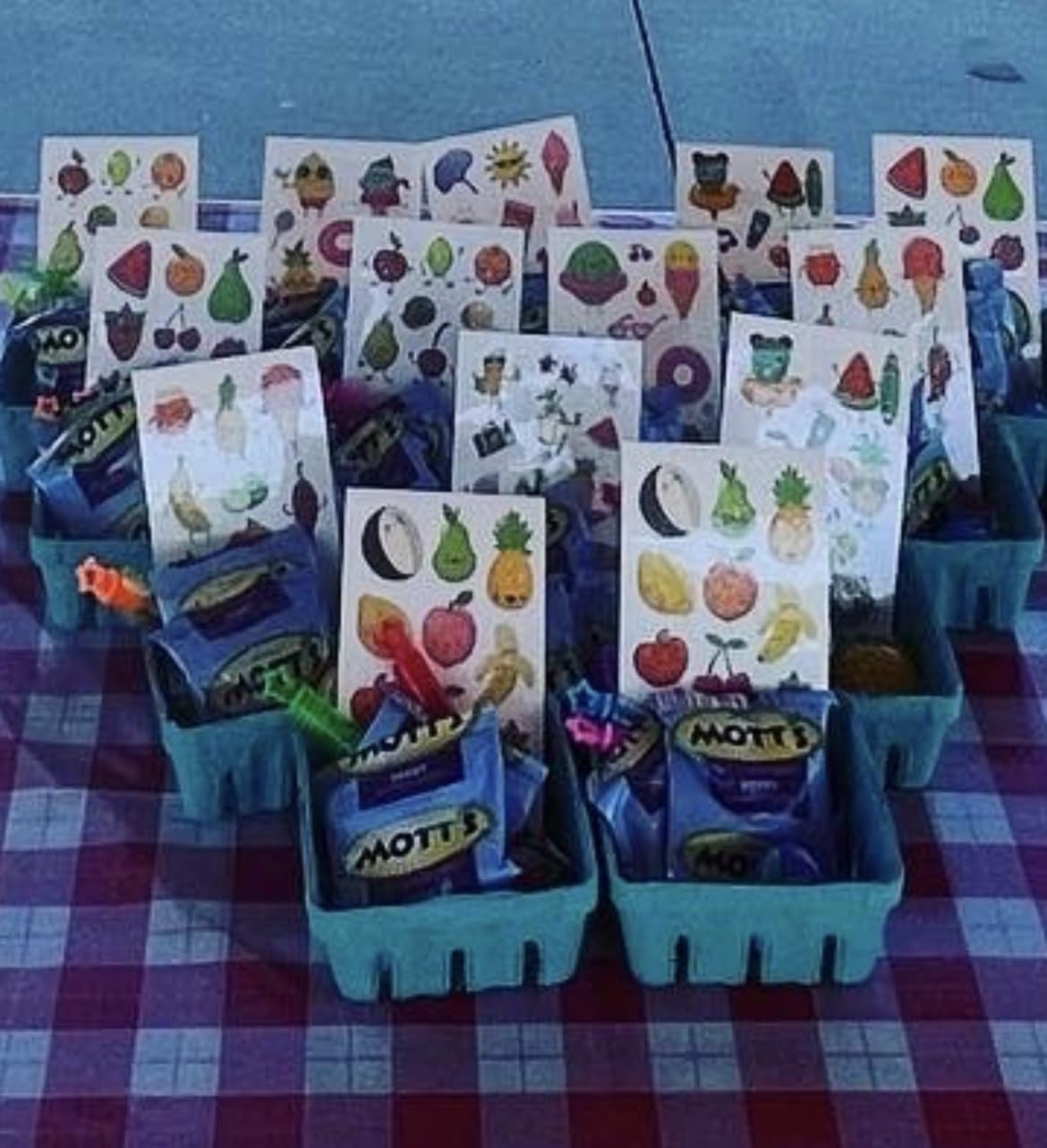 Hohamn Glitter Fruit Temporary Tattoos for Kids - 100+ Cartoon Fruit Summer Tattoos for Girls Boys Birthday Party Supplies Favors