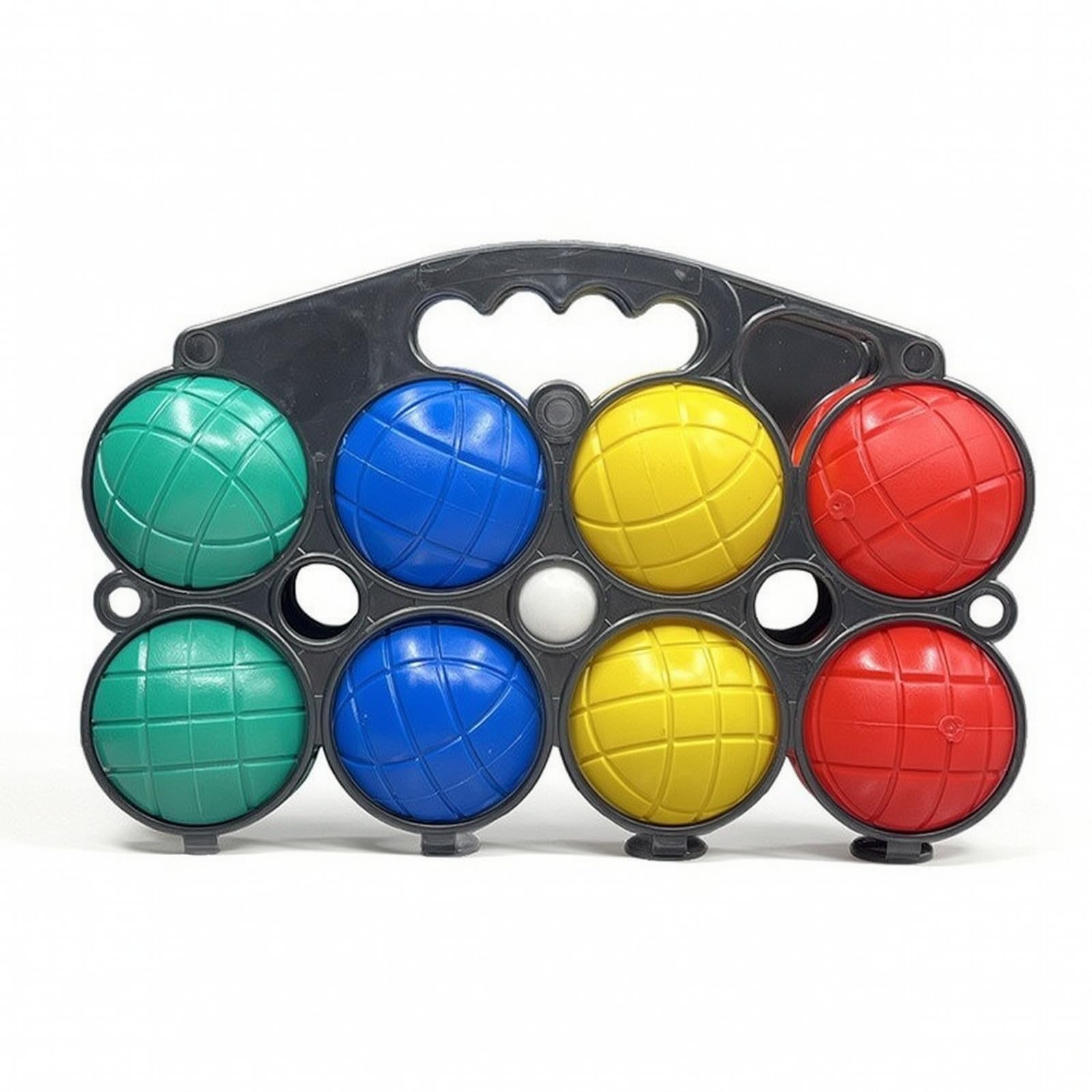 Juego de Bocce Set Juego de Bolas para Exterior con Relieve para Agarre y Bola Objetivo Portador con Huecos Asa de Transporte Material PVC Plástico Adecuado para Picnic Parque Playa