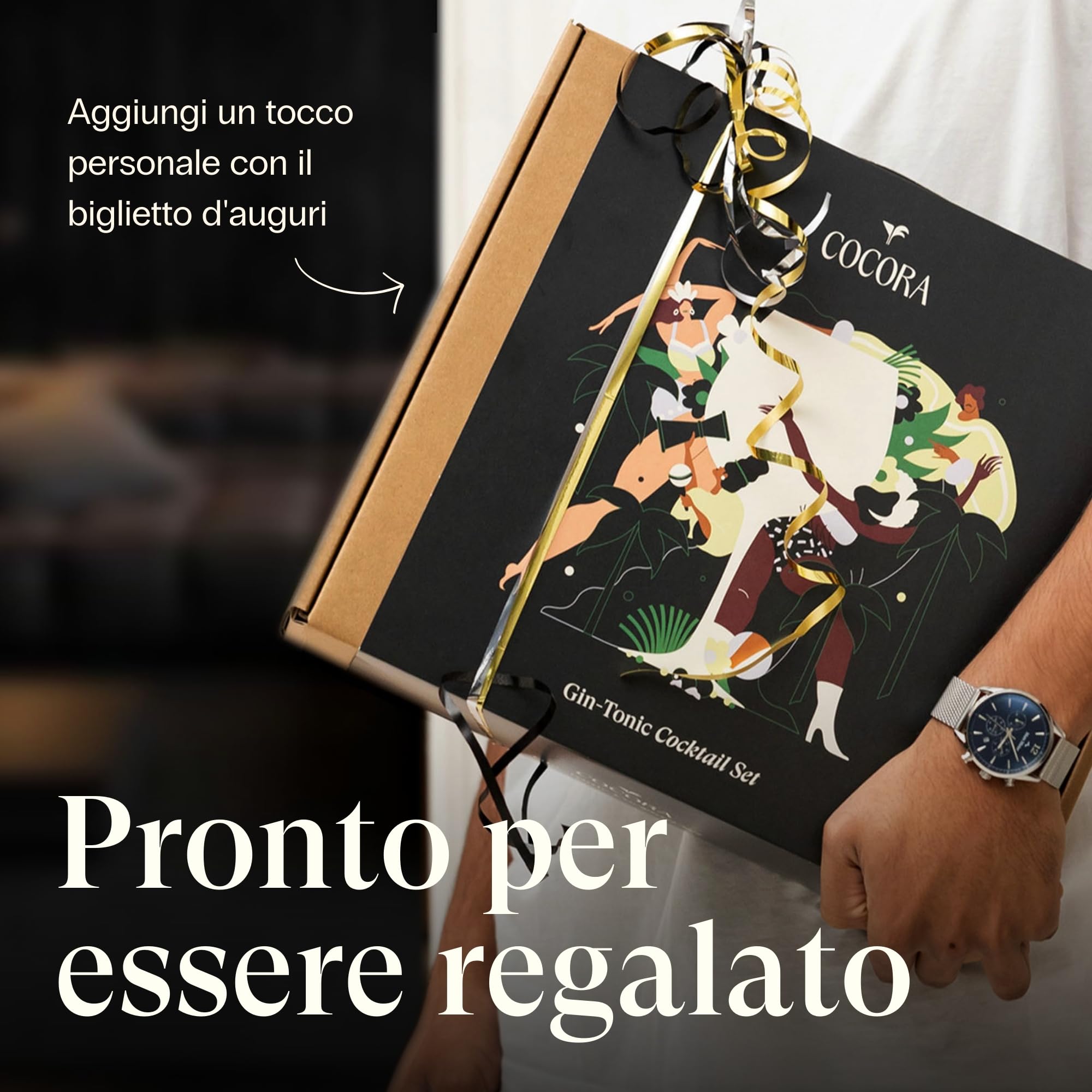 Cocora Kit Cocktail da 11 Pezzi | Set Gin Tonic Regalo | Misurino, Calici, Cannucce e Spezie | Idea Regalo