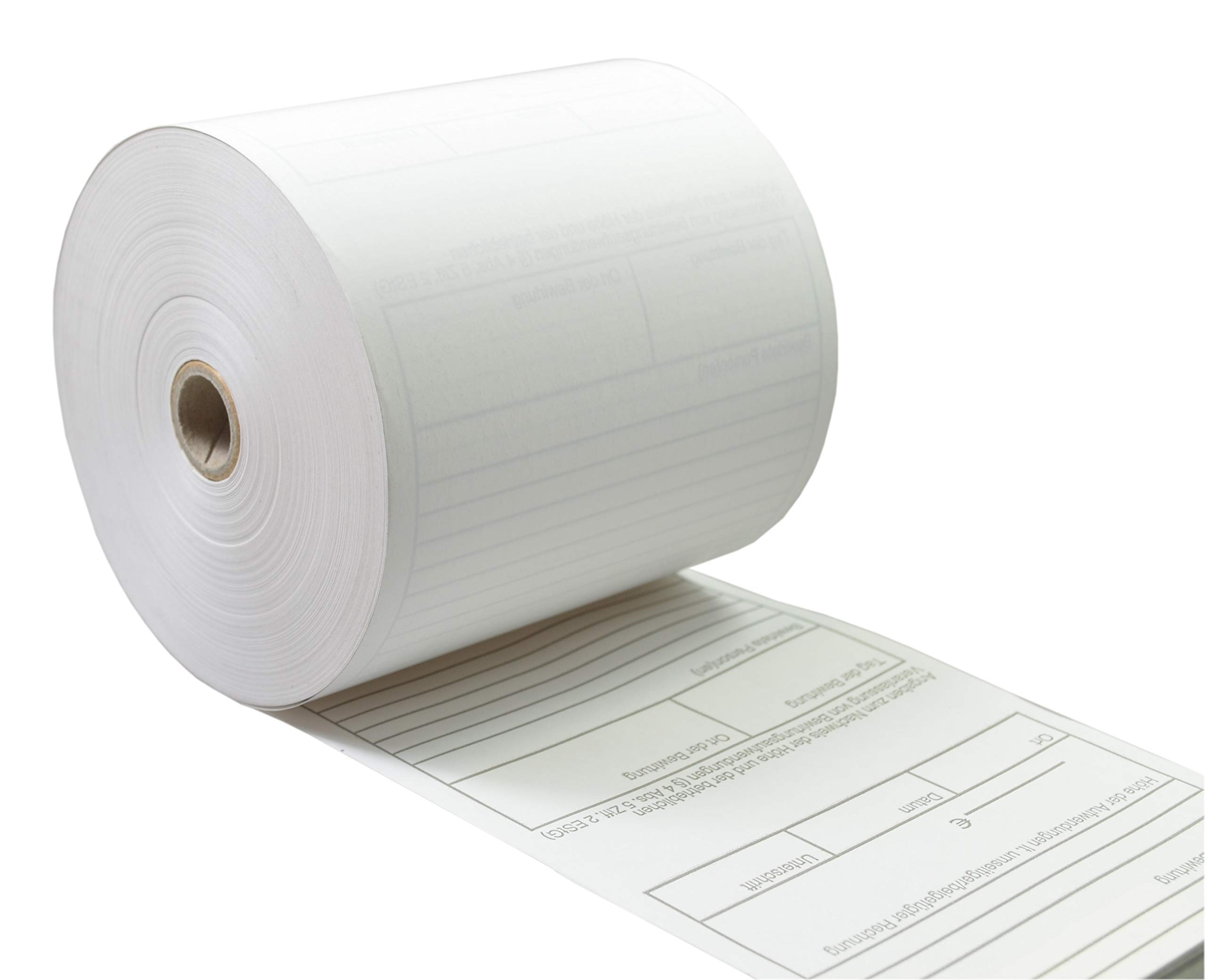 50 Stck. EC Thermorollen 80mm x 80m x 12mm [Rollendurchmesser 78mm] Bewirtungsbelegaufdruck auf der Rueckseite Kassenrollenpapier aus 55g/m2 starken Thermopapier