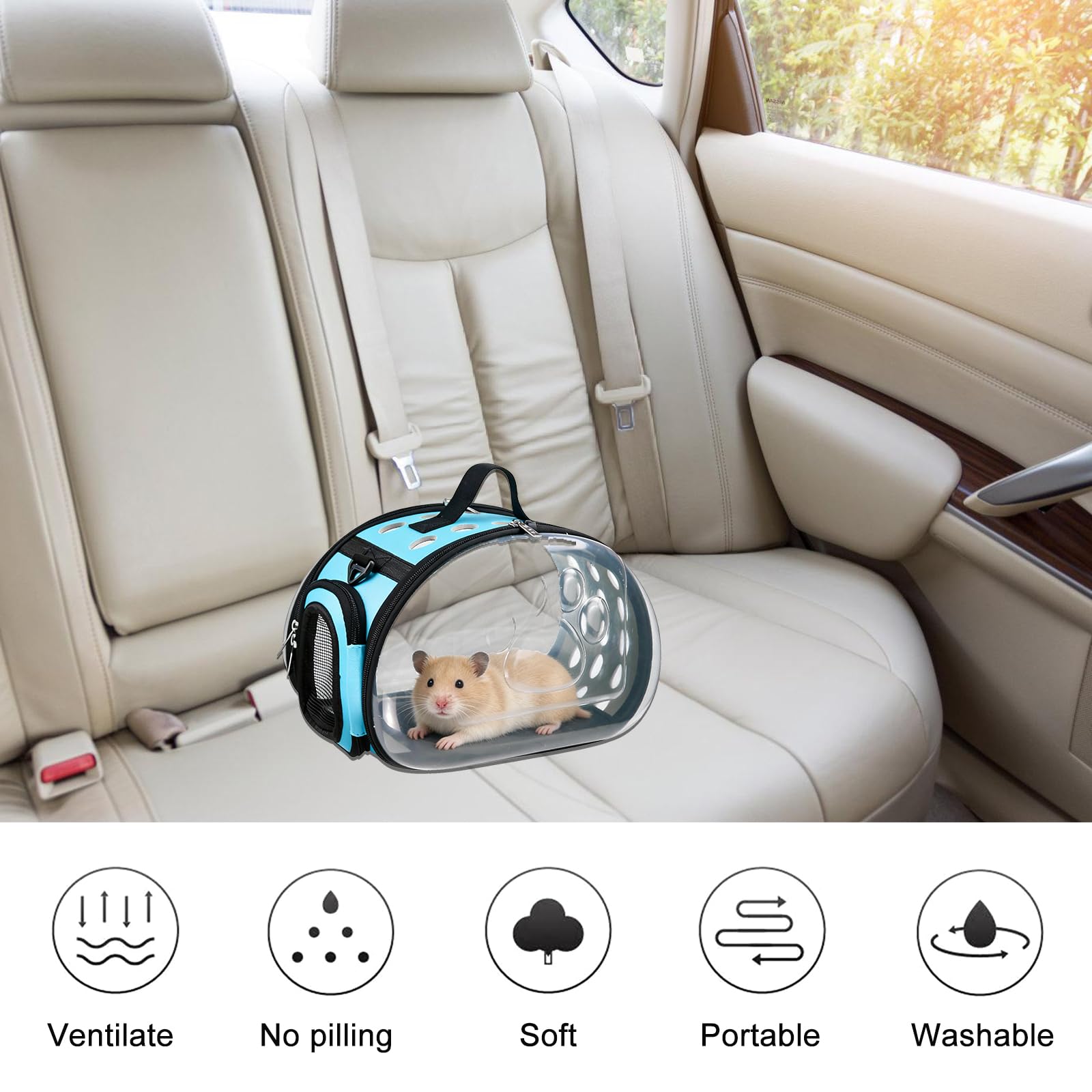 Sac de Transport Lapin, Cage de Transport Lapin Pliable, Caisse de Transport pour Chat pour Meerschweinchen, Chat et Petit Oiseau, Sac de Transport pour Animaux
