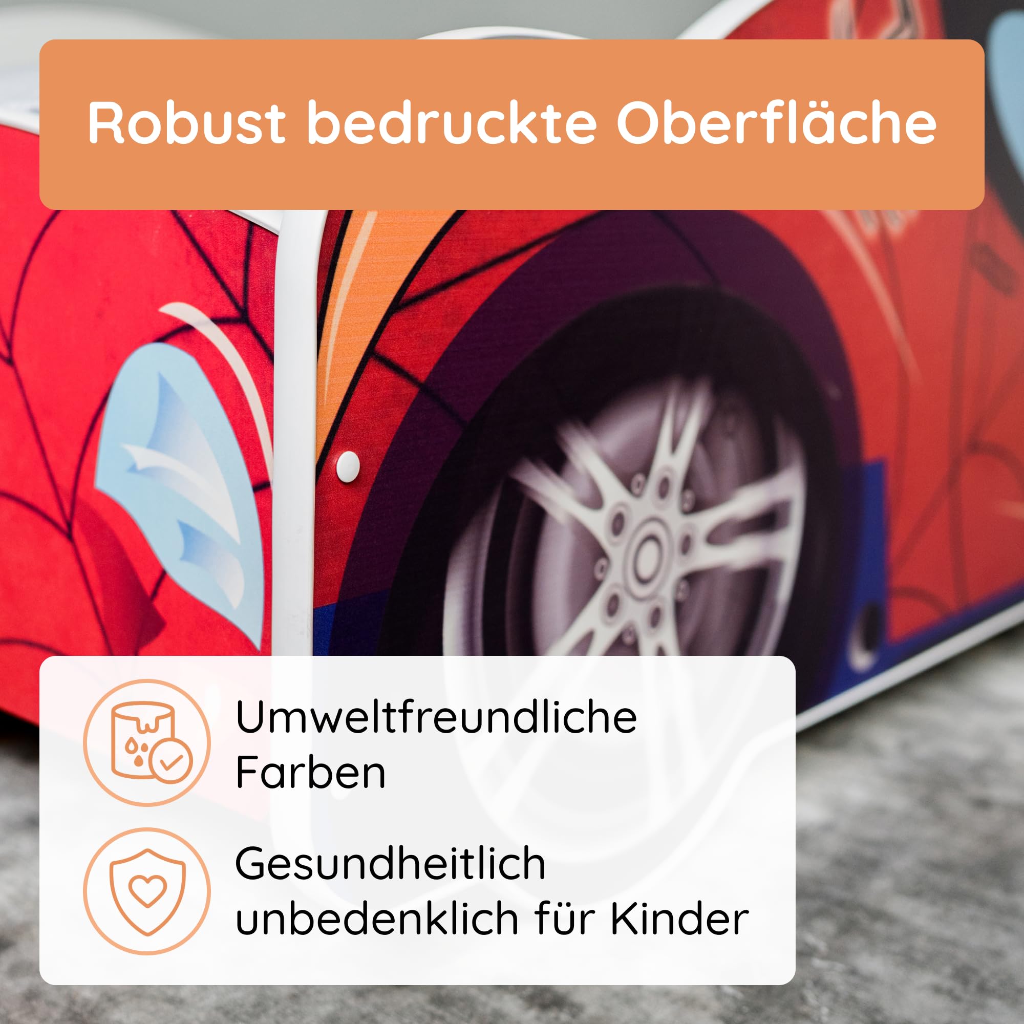 Kids Collective Autobett Kinderbett Jugendbett 70x140 | 80x160 mit Rausfallschutz & Matratze | Kinder Spielbett Rennfahrer