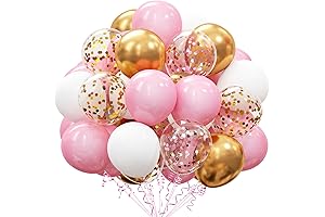 62 Pcs Pink Gold Balloons