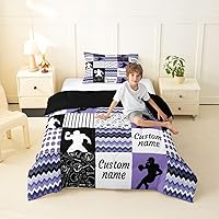 Vista 72 de Erosebridal Juego de ropa de cama personalizado con diseño de carrera de barril, colcha occidental a cuadros, juego de edredón con estrellas