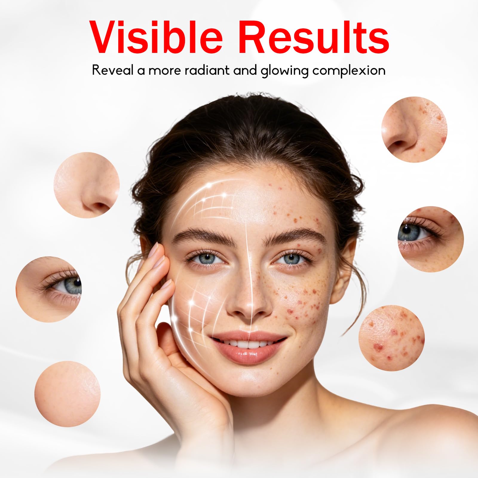 LED Maske Gesicht, 7 Farben Lichttherapie Gesichtsmaske | Rotlichtlampe Maske Gesicht, Gesichtsschönheit, Anti-Aging, Faltenreduzierung, Hautpflege Red Light Therapy Face Mask Schwarz