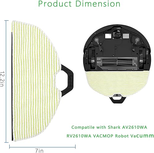 Miniatura 2 de KVLZ Almohadilla de repuesto para trapeador al vacío Shark AV2610WA compatible con RV2610WA reutilizable paño duro para piso de repuesto húmedo para
