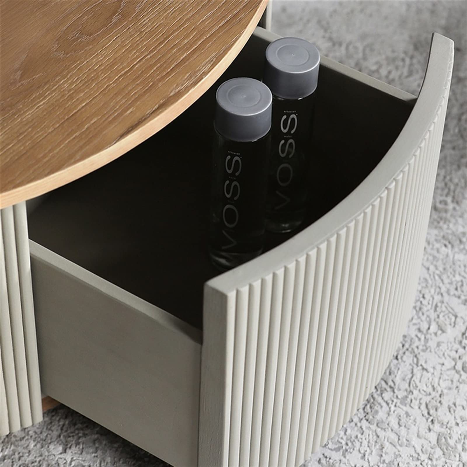 Middelste Tafel Salontafel ronde houten salontafel met verborgen opbergruimte, moderne ronde salontafel for woonkamer slaapkamer Bijzettafel Bijzettafel (Color : Black Middelste Tafel Salontafel ronde houten salontafel met verborgen opbergruimte, moderne ronde salontafel for woonkamer slaapkamer Bijzettafel Bijzettafel (Color : Black