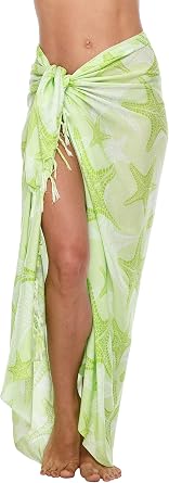 SHU-SHI Womens Sarong Pareo Cover Up Bathing suit Women Beach Wrap Long Pool Trip Resort Skirt