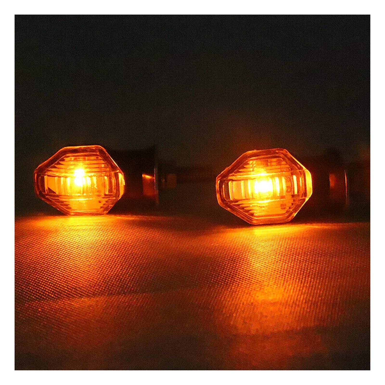 Oświetlenie tablicy rejestracyjnej 1 Para Przedniego Lewego Prawego Kierunkowskaz LED Migacz Bursztynowy Do Motor Terenowy 12V Motocykl