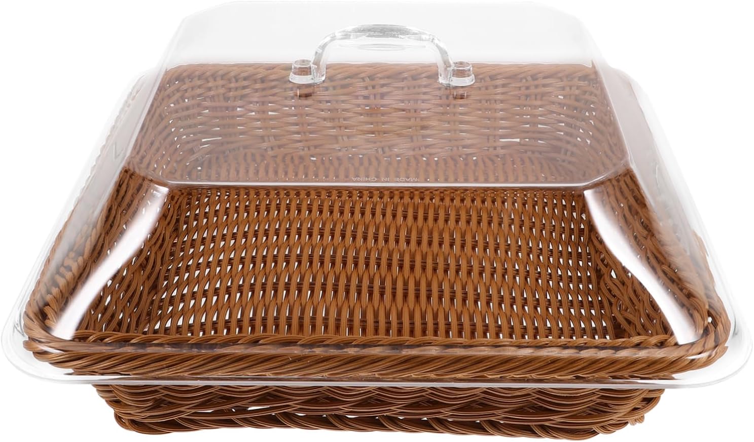 Egg Fruit Basket Woven Bread Bin Lid Desktop Storage Basket for Kitchen Easy Handling