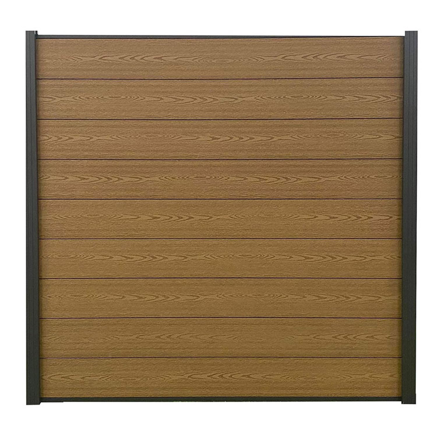 Complete Composite Fence Panels Bundle - Composite Fencing Slats - 6ft high (Teak)