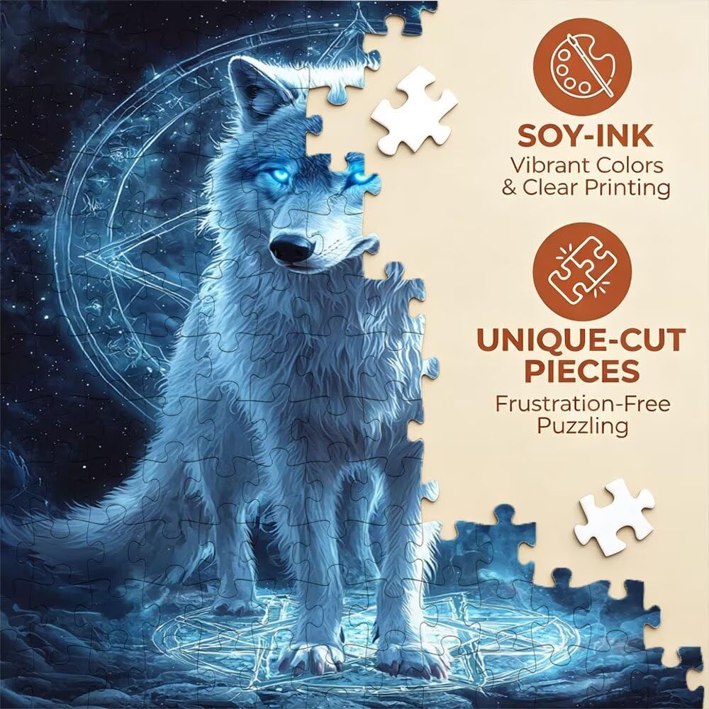 Puzzle 6000 Pezzi, Lupo Stellare 3D Puzzle per Adulti Impegnativo, Educa Puzzles Artistico, Divertente E Stimolante Puzzles Decorativo per La Famiglia, Regalo e Decorazione Pareti DX0YL6-955