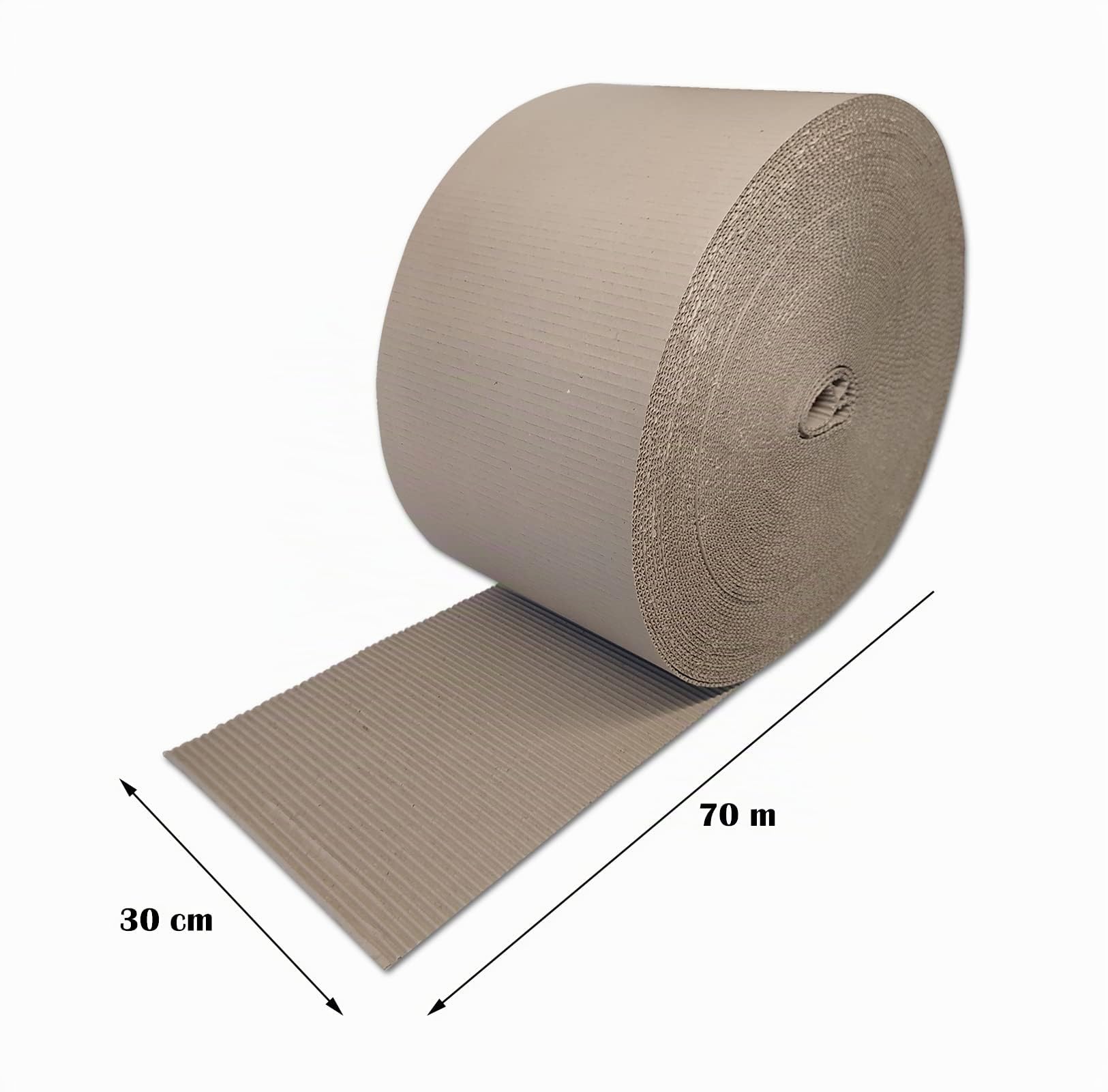 verpacking Rouleau de carton ondulé en forme de C, 30 cm de large x 70 m de long, matériau d'emballage en carton ondulé sur rouleau
