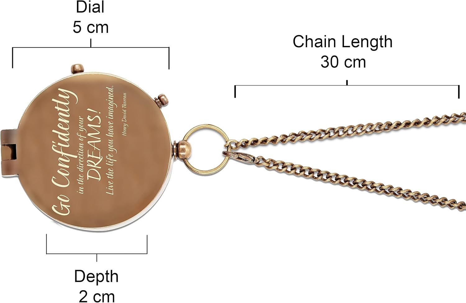 Engraved Brass Compass Gift for Son from Mom – “Go Confidently” Inspirational Pocket Compass with Leather Case – Graduation, Birthday, Baptism, Communion, Confirmation Gift from Mother to Son - Image 5