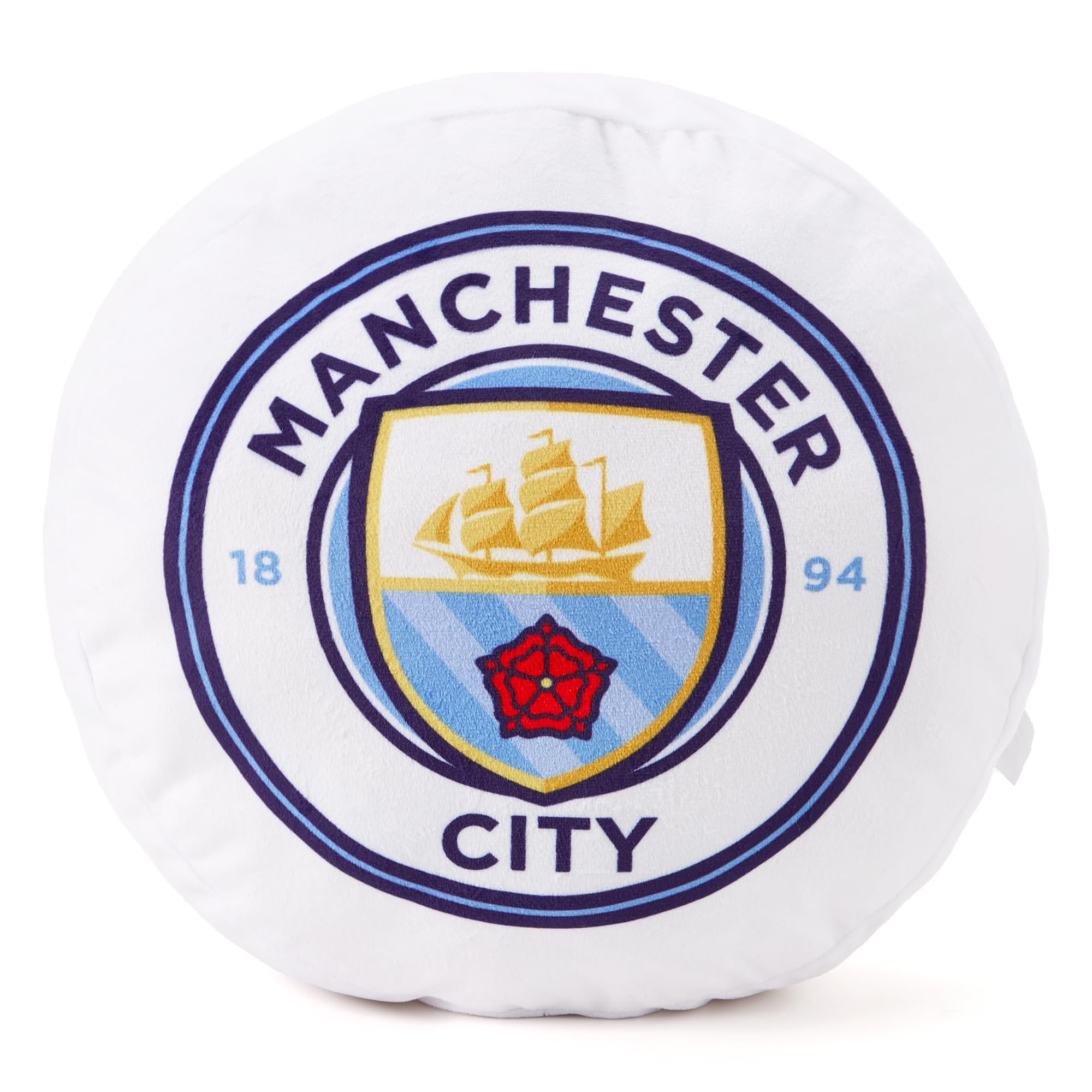 Team  Kids Football Officially Licensed Crest Filled Plush Cushion - Man City Fc