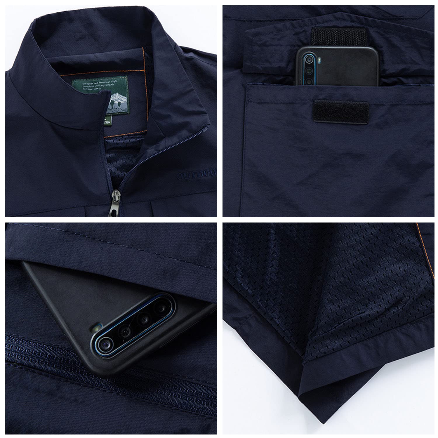 Chaleco Hombre Casual Sección Fina Secado Rápido Chaleco Sin Mangas Multibolsillos Práctico Chaleco Primavera Y Otoño Chaqueta Transpirable