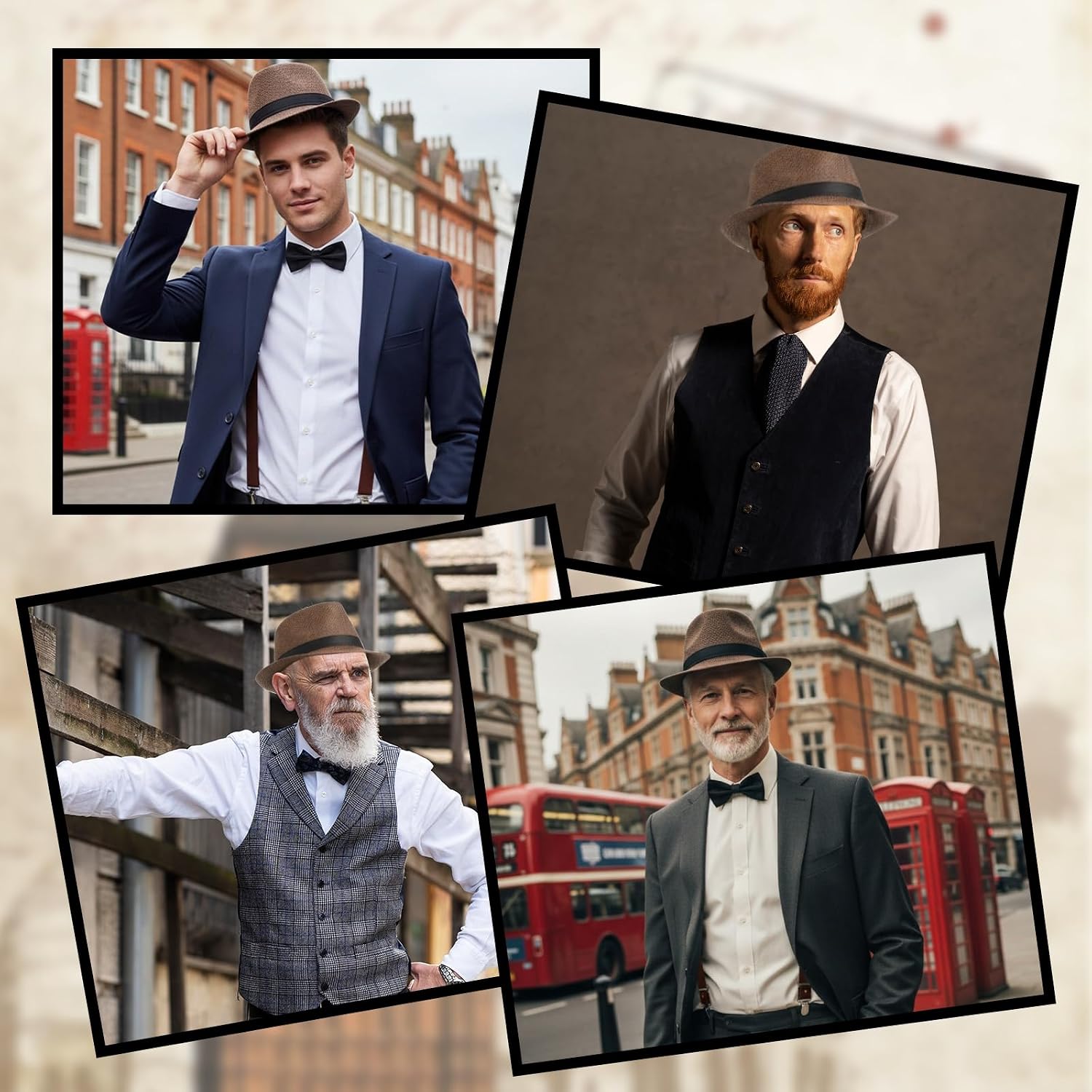 Xerteam Detective Costume 20s Detective Costume Adults Hat Suspenders Tie Magnifying Glasses Mustache Detective Cosplay