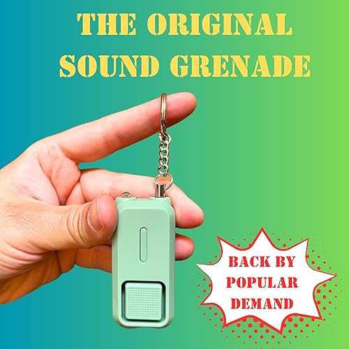 Miniatura 8 de Sound Grenade by BASU - Alarma personal de 130 db para acampar y senderismo, Tripwire, oso, alarma perimetral (original, verde)