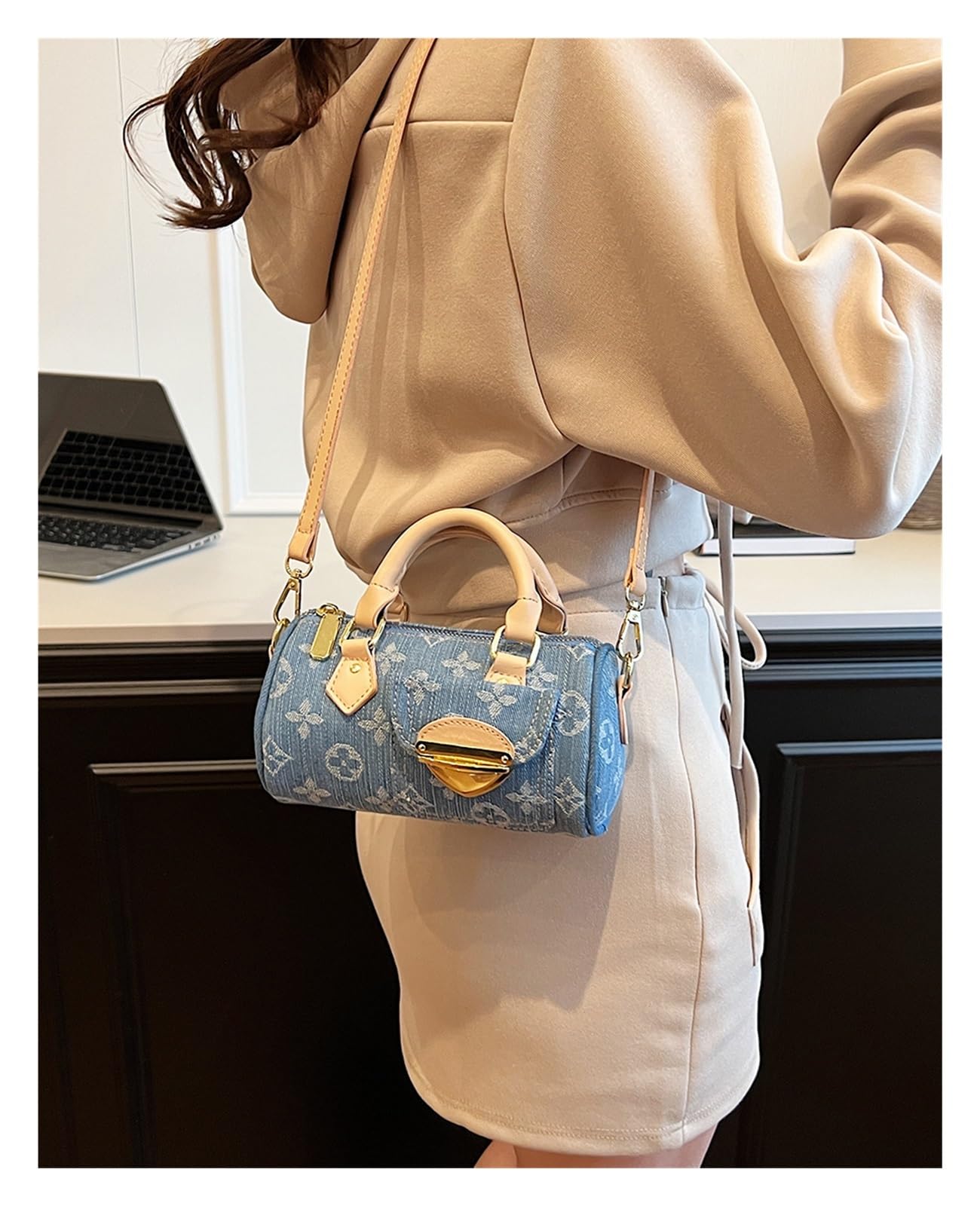 Bolso Vaquero Bolso vaquero for mujer, versátil, bandolera tipo mensajero