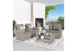 Patio Furniture Set: Modern Sectional with Refined Comfort