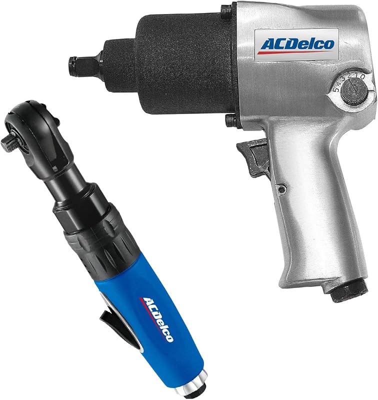 ANI405A-NK1 Pneumatic Heavy Duty Twin Hammer ½” 5-Speed Impact Wrench & 3/8” Ratchet Wrench Combo Tool Kit