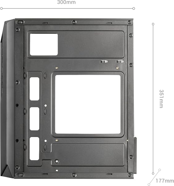 Mars Gaming MC-S1, Gehäuse PC Micro-ATX Ultra-Kompakt, 12-Mode ARGB Frontbeleuchtung, FRGB Lüfter, Full Side Window Gaming Gehäuse, Unterstützt Flüssigkeitskühler bis 120mm, Rosa - 5