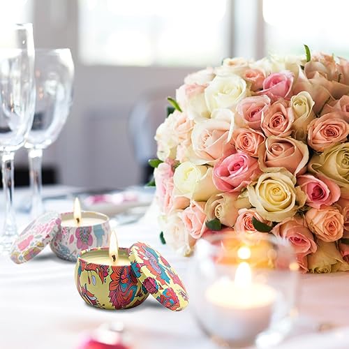 Miniatura 7 de Paquete de 2 velas perfumadas de aromaterapia de soja para regalo (Gardenia+Limón)