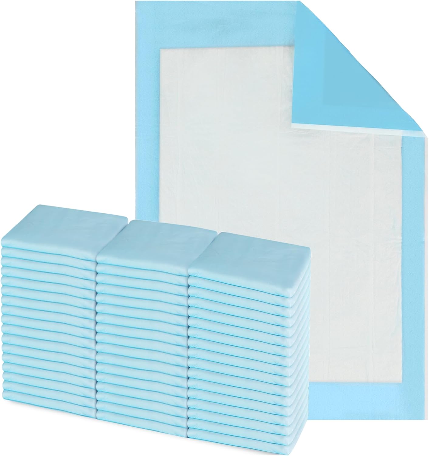 HALYARD Disposable Standard Underpads Incontinence Bed Pads 17”x24” Lt. Blue-Comfortable Chucks Pads Disposable for Adults-Soft Bed Pads for Adult (Case of 300)