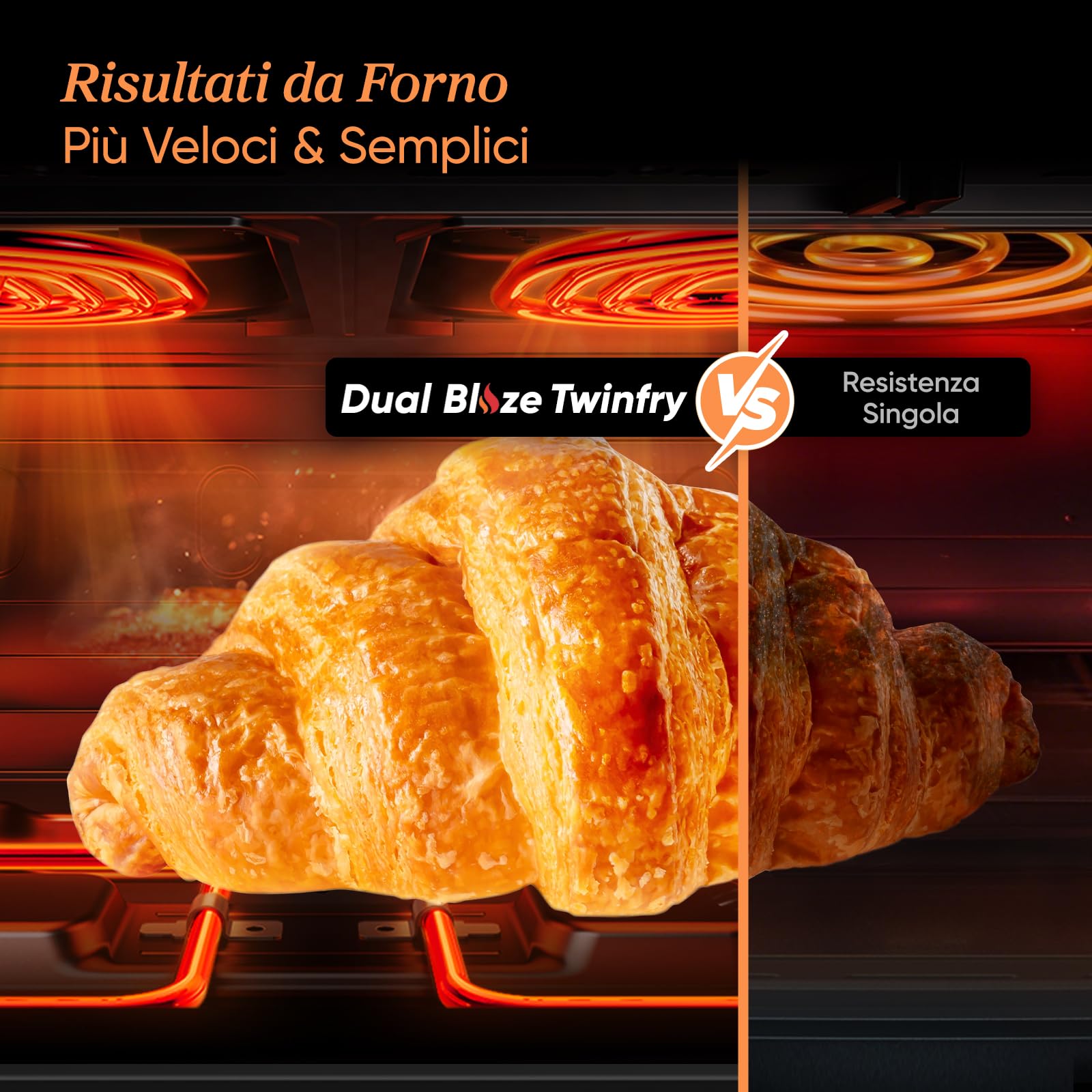 COSORI Frytkownica powietrzna 10 litrów, 7 w 1 Dual Blaze TwinFry z podwójnym koszem 5 l i 5 l i zdejmowanym separatorem, WiFi 2800 W Air Fryer z podwójną rezystancją, 40-240 ℃, 70 przepisów online
