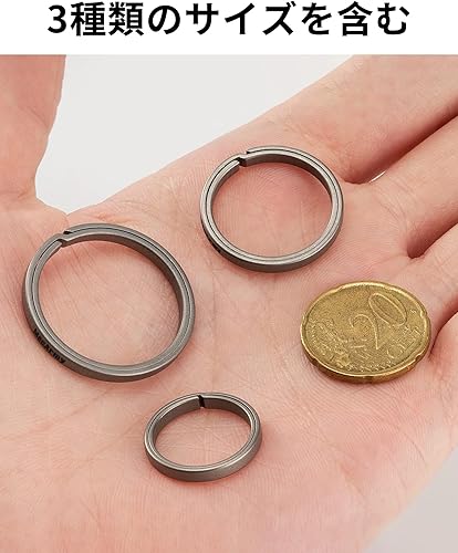 Miniatura 10 de MecArmy Titanio 3 unids4 unids7 unids18 piezas llaveros llaveros grandes pequeños anillos divididos