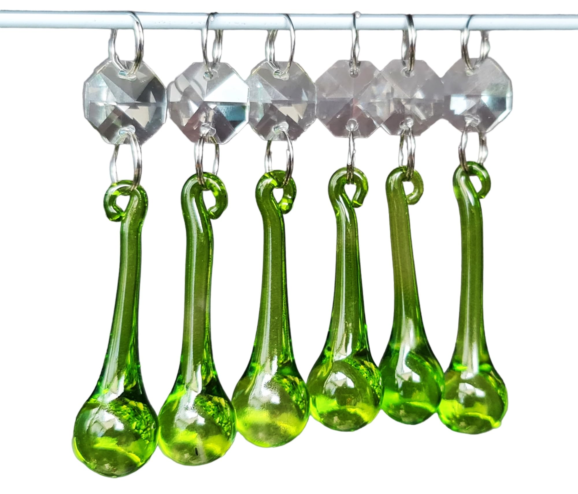 Prismes décorations de sapin de Noël vintage en cristal de verre taillé haut de gamme