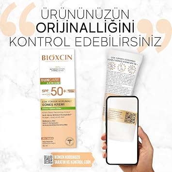 Bioxcin Sun Care Akneye Eğilimli Ciltler Için Renkli Güneş Kremi 50 Spf - Akne, Dry Touch, Mat Tinted