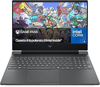 HP Victus 15-fa2003sl Notebook, Intel Core 5-210H, 16GB RAM, 512GB SSD, Display 15.6'' FHD IPS 144Hz, Wi-Fi, Nvidia RTX 5050 8GB, Windows 11, 3 mesi di Game Pass Inclusi, Grigio