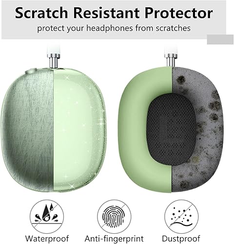 Miniatura 4 de Aiaabq Funda para AirPods Max, funda antiarañazos, funda para orejeras, cubierta para auriculares o diadema para AirPods Max. TPU suave y silicona