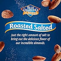 Vista 39 de Blue Diamond Almonds, Low Sodium, Lightly Salted Flavored Snack Nuts, Single Serve Bags (1.5 Oz. Tubes, Pack of 12)