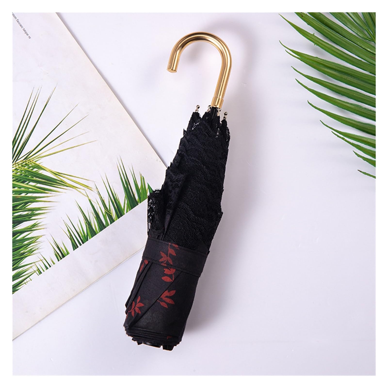 RENEESME Umbrellas For Rain Folding Parasol Sunny Umbrella Travel Portable Sun Umbrella Strong Umbrella For Wind And Rain(A)