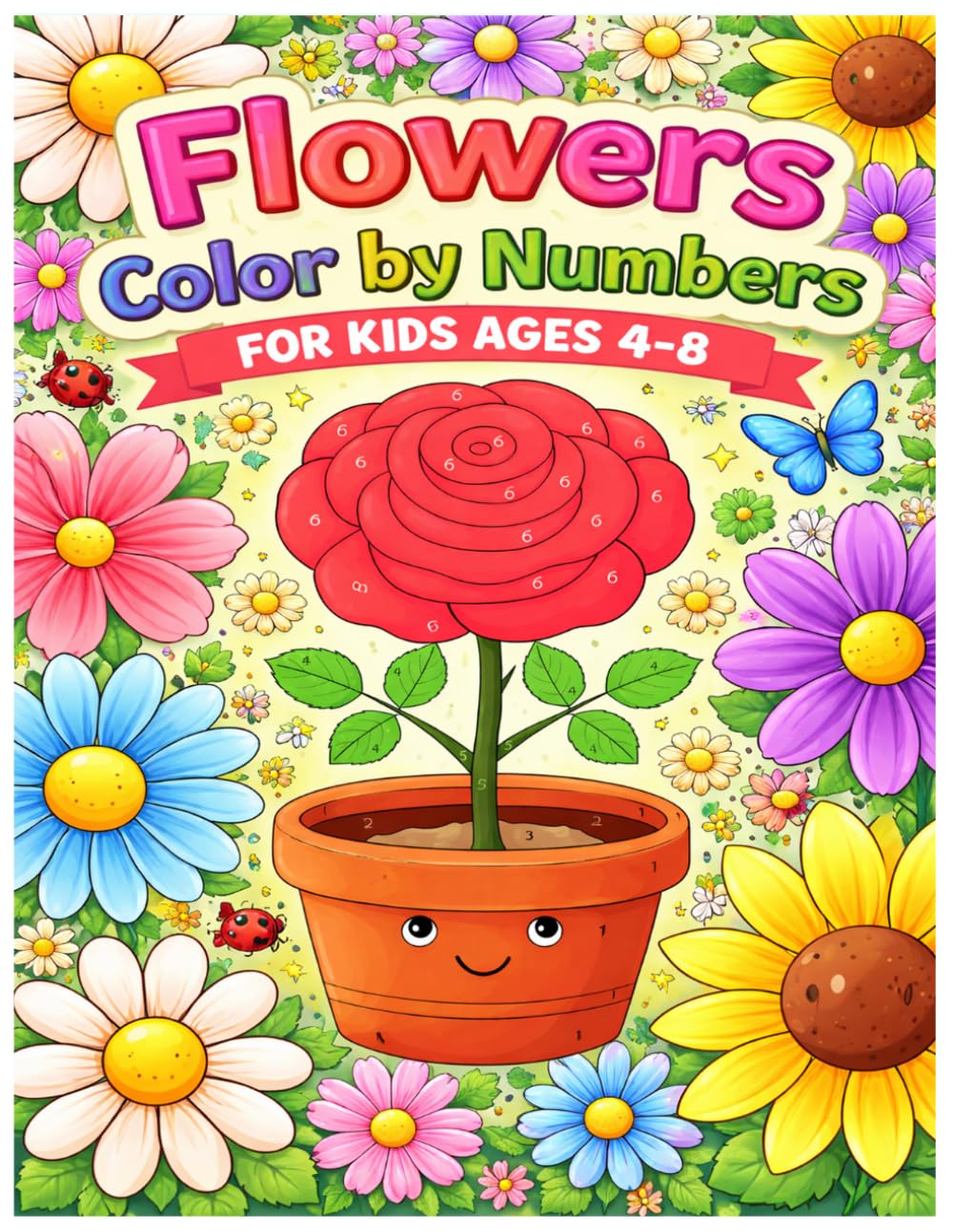 Flowers Color By Numbers for Kids Ages 4-8: A Relaxing and Creative Color by Number Book Featuring Adorable Flowers, Easy-to-Follow Codes, and Skill-Building Activities For Kids Ages 4-8.