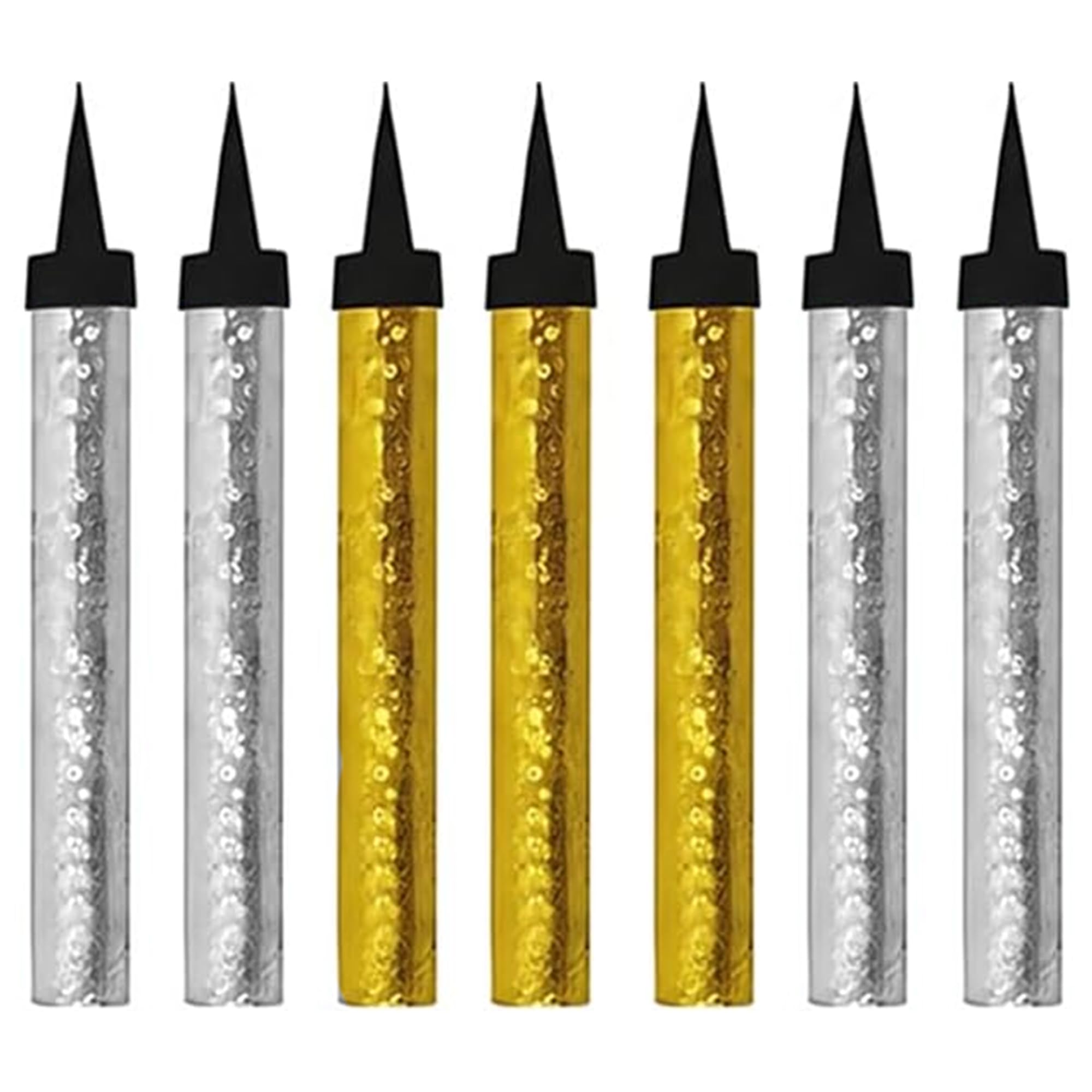 CRSTAL25 3 Gold and 4 Silver Sparkling Fountain Candles | Low-Smoke, Bright Sparkle & Long-Lasting Effect | Great for Birthdays, Anniversaries, Weddings & Parties