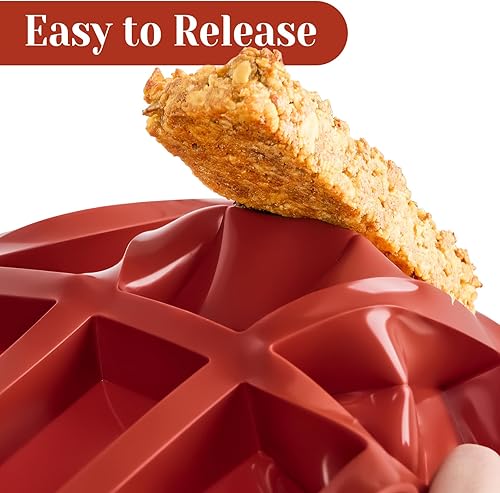 Miniatura 4 de Paquete de 2 moldes de barra de granola de silicona, molde de barra de proteína rectangular de 8 cavidades, moldes de silicona para hornear,