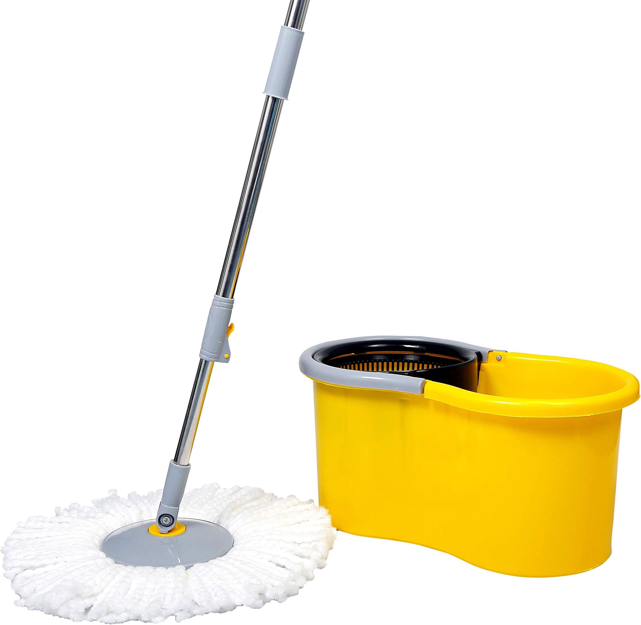 Esquire EE1YW EE1 Microfiber Elegant 360° Spin Bucket Mop Set (Yellow)