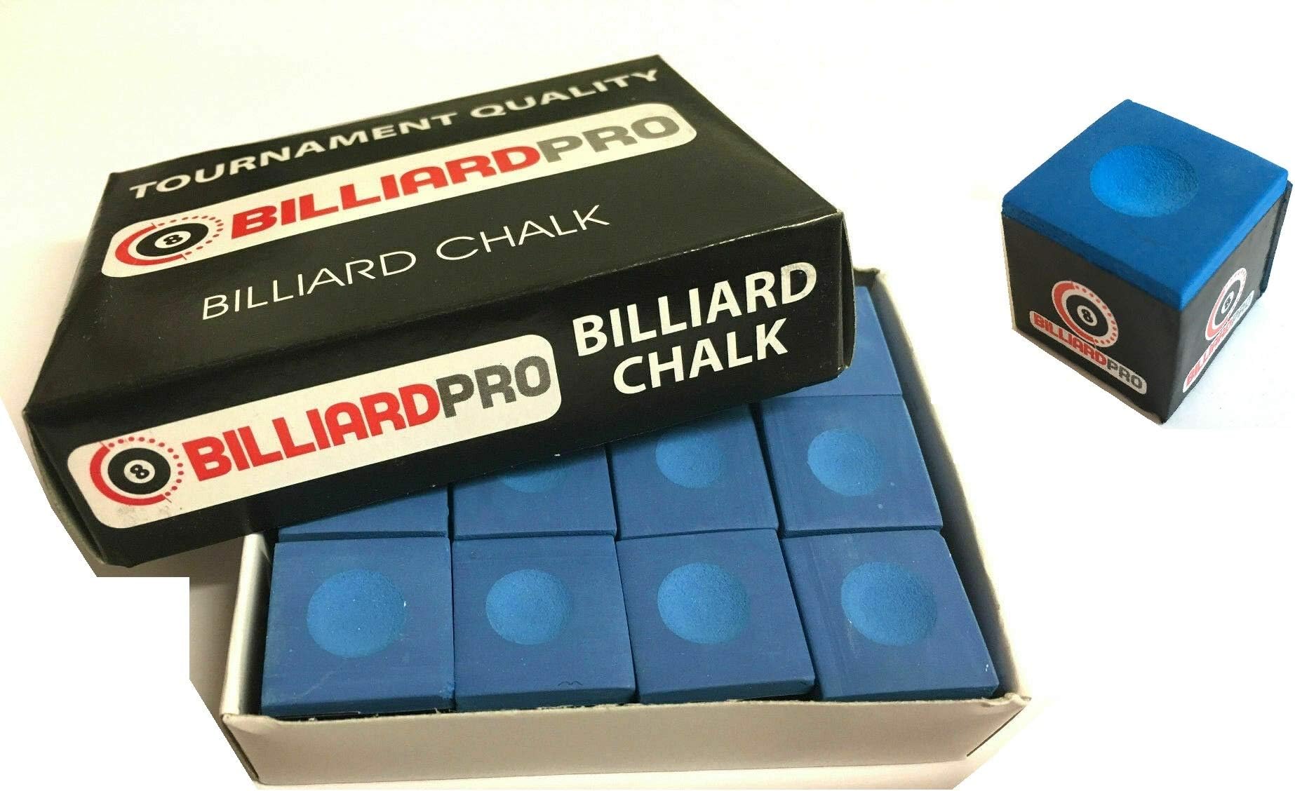 cueball16 12 Pieces / 1 BOX of Tournament BLUE Snooker or Pool Cue Tips Chalks
